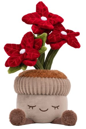 Greenhouse by Russ 12-Inch Poinsettia Plant Plush
