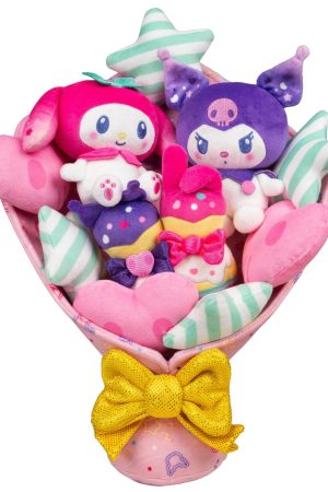 Hello Kitty and Friends 12-Inch My Melody and Kuromi Anniversary Plush Bouquet