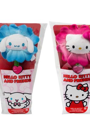 Hello Kitty and Friends 14-Inch Plush Flower 2-Pack - Hello Kitty & Cinnamoroll