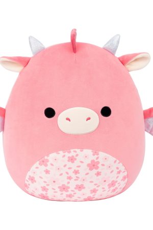 14-Inch Aegi the Pink Dragon with Sakura Print Belly