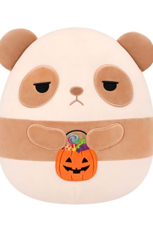 12-Inch Guerra the Brown Panda Holding Candy Pail