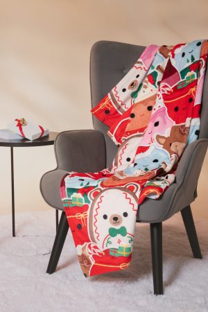 Squishmallows Holiday Throw Blanket