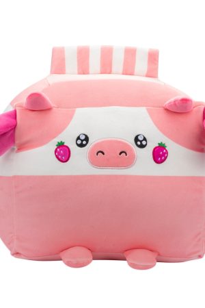Russ 14-Inch Strawberry Milk Box Cow Plush