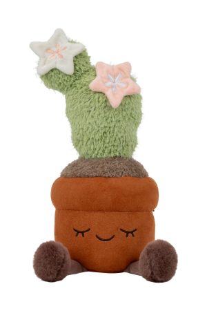 Greenhouse by Russ 12-Inch Brown Flower Cactus Plush