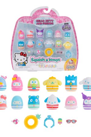 Squish-a-longs Hello Kitty and Friends Pool Party Mini-Squish + Accessory 12-Pack