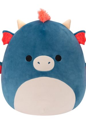 14-Inch Carin the Blue Dragon with Orange Mane