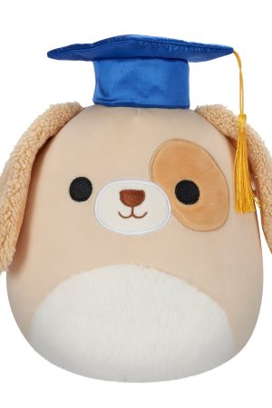 8-Inch Harris the Brown Spotted Dog in Graduation Cap