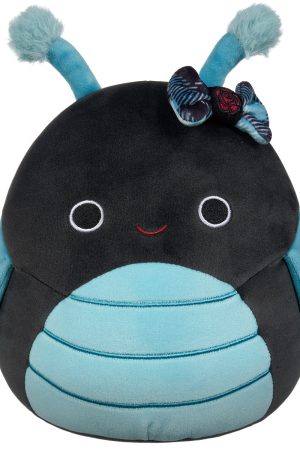 14-Inch Celie the Teal and Black Grasshopper with Bow