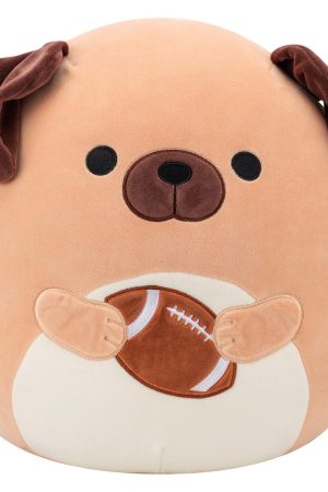 14-Inch Daryl the Brown Dog Holding Football