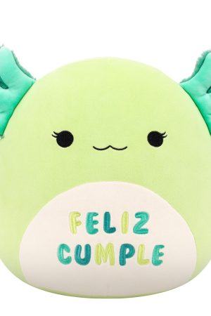 12-Inch Mipsy the Green Axolotl with Feliz Cumple Embroidery