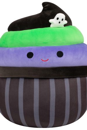 12-Inch Kurt the Black Cupcake With Green and Purple Frosting