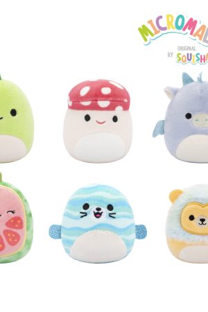 Micromallows 6-Pack – Danny Dinosaur. Dane Dragon. Malcolm Mushroom. Lena Guava Fruit. Leonard Lion. Noah Seal