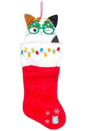Squishmallows Cam the Cat Holiday Stocking